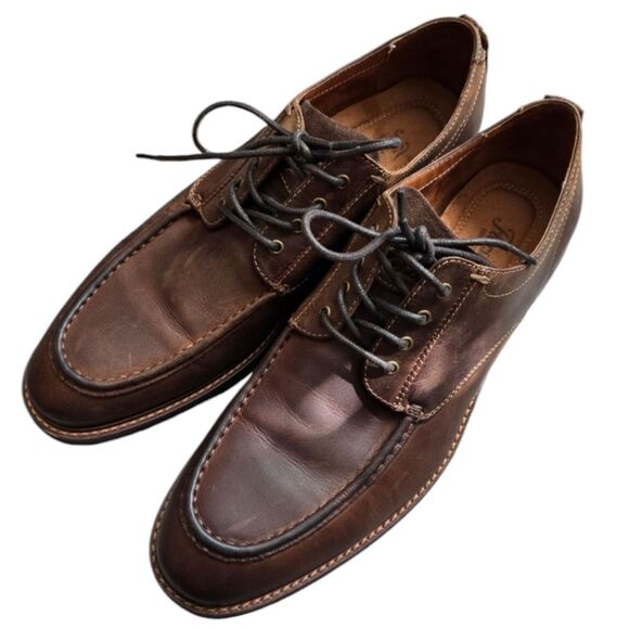 FLORSHEIM Shoe Co. Dress Shoes Size 12 Brown Leather Oxford Lace-up - Picture 3 of 10
